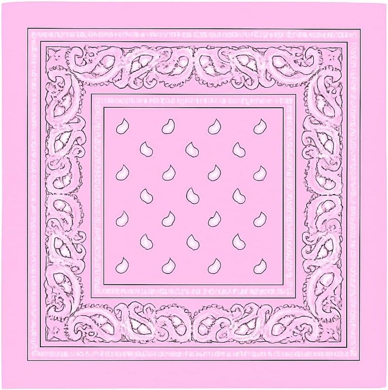 3 Pack Paisley Bandanas – 100% Cotton Square 21x21 Head Wrap, Headband, Face Cover, Neck Scarf for Men & Women